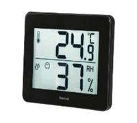 Hama Termohigrómetro digital TH-130 interior – indicador de confort, memoria máx/min – Negro