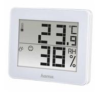 Hama | Termómetro e Higrómetro Interior Digital (TH-130, Control Humedad y Temperatura, Pequeño, Moderno y Plano) Color Blanco