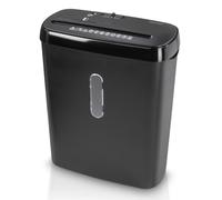 Hama |Trituradora de Papel Nivel Seguridad P2,T1 (Basic S8CD, Destructora de Papel, Velocidad Corte: 2,8m/min, Bandas magnéticas, BLU-Ray, CD, DVD, Papel, Tarjetas de plástico) Negro