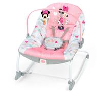 Hamaca Bright Starts mecedora Minnie Mouse Forever Besties, Silla con vibracion Minnie Rosa,Columpio bebés 0 a 30 meses, hasta 18 kg