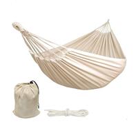 Aktive Hamaca colgante ultrarresistente 220 x 162 cm Peso máx. 200 kg 1 persona Beige