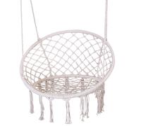 Silla colgante blanca, silla colgante para jardín, hamaca de jardín, sillón de jardín