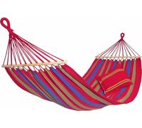 Hamaca de algodón suave, capacidad de 180 kg, color vainilla, incluye funda de transporte