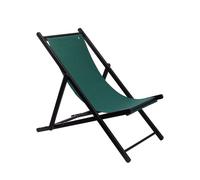 Hamaca de madera de haya plegable estructura color wengué sin brazos estructura lona color verde oscuro scalpers
