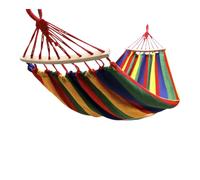 Hamaca Exterior Hamaca portátil para exteriores, hamaca para jardín, hogar, viaje, camping, columpio, lona, cama colgante a rayas, hamaca duradera, columpio Hamac Hamaca para senderismo