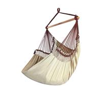 Hamaca Silla Colgante Brasilchic - Perfecta para Ambientes Interiores o Exteriores - Elaborada de Forma Artesanal, en Algodón Orgánico Natural - Ofrece la Máxima Comodidad - Alta Resistencia y Durabil