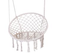 Silla colgante blanca, silla colgante para jardín, hamaca de jardín, sillón de jardín