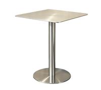 Hamankim Mesa Alta de bistró Mesa Cuadrada de Desayuno mesas auxiliares Resistentes fáciles de Montar para restaurantes cafeterías Balcones; Mesa para té y Aperitivos - Acero Inoxidable(40x40x75cm)