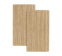 HAMID - Pack 2 Alfombras de Yute Granada 100% Fibra de Yute Natural - Alfombras Suave - Tejida a Mano - Alfombra de Salón, Comedor, Dormitorio, Pasillos, Entrada - Natural (110x60cm) 2 uds…