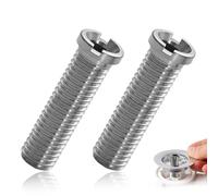 HAMKU 2 Piezas Tornillo Hueco Para Válvula De Desagüe, Tornillo De Enchufe De Colador De Cesta De Eregadero De Cocina, Acero Inoxidable, M12 x 45MM, Universal