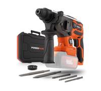 Hammer de Broma inalmbrica 40V 5J SDS -Plus sin escobillas + 5 Accesorios - Dual Power PowDP15680 - Entregado sin batera o Cargador