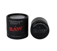 Hammercraft X RAWthentic Grinder de aluminio, negro, 55 mm, 4 piezas