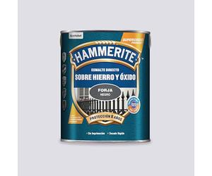 Hammerite Esmalte directo sobre hierro y óxido, Forja, Color Negro, 5 L (Paquete de 1)