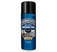 Hammerite Esmalte en spray directo sobre hierro y óxido Liso Brillante Negro 400 ml