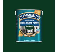 Hammerite Esmalte directo sobre hierro y óxido, Satinado, Color Verde, 5 L (Paquete de 1)