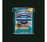 Hammerite Esmalte directo sobre hierro y óxido, Satinado, Color Verde Oscuro, 5 L (Paquete de 1)