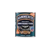 Hammerite Esmalte Liso Satinado Negro 250 ml (Paquete de 1)
