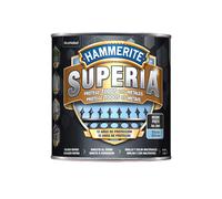 HAMMERITE SUPERIA-Esmalte Antioxidante al Agua Brillante Negro 2,5 L Protección Antióxido hasta 12 años