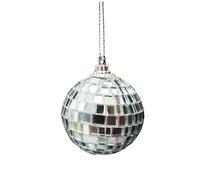 HAMPPLIES 6 Piezas bola de espejos bola de disco decoraciones de fiesta de discoteca luces de fiesta de baile adornos de bolas de discoteca decoración de bolas de discoteca Plata