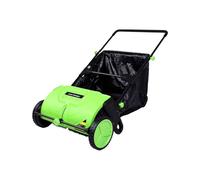 Hamwesh Barredora de Césped de Empuje, 20,9 Pulgadas | Potencia Barrido Mejorada, Bolsa de Tolva Gran Capacidad 100 Litros, Altura Cepillo Ajustable, Fácil Usar Hojas Césped Jardín