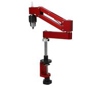Hamwesh Brazo de Roscado, Brazo Ajustable Flexible de Aleación de Aluminio Vertical Horizontal con Soporte de Máquina de Roscado con Marco de Metal Resistente, Soporte de Taladro Basculante Vertical