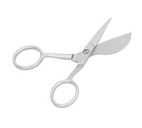 Hamwesh Cortadora de Alfombras, Hoja de Pico de Pato de Acero Inoxidable, Ergonómico, Mini Tijeras de Bordado Portátiles, Tijeras de Pico de Pato con Agarre de Goma Cómodo para Coser Arte, (SILVER)