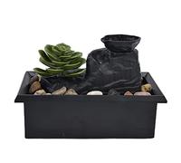 Hamwesh Fuente de Mesa, Tamaño Pequeño River Rocks Luces LED Fuente de Agua Interior, de Escritorio con Cable de Alimentación USB para Dormitorio, Sala de Estar, Oficina en Casa