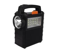 Hamwesh Generador Solar para Uso Doméstico, Estación de Alimentación Compacta Ligera Portátil con Luces LED Incorporadas DC Puertos USB para Acampar Respaldo de Emergencia Al Aire Libre 6000 MAh