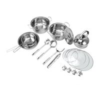 Hamwesh Juego de Utensilios de Cocina de Acero Inoxidable, Juego de Ollas y Sartenes Antiadherentes de Diseño Más Grueso de 14 Piezas, Utensilios de Cocina de Inducción con Sartén, Olla para Leche
