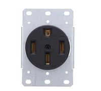 Hamwesh Regleta Empotrada de 50 A, Enchufe de Montaje Empotrado con Conexión A Tierra de 4 Clavijas, Acepta Cable 10/8/6/4 AWG, Toma de Corriente para Muebles de Carga Rápida de 3 Polos y 4 Cables