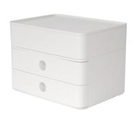 Han 1100-12 Smart Box Plus Allison - Cajonera con 2 cajones y caja para utensilios, color blanco