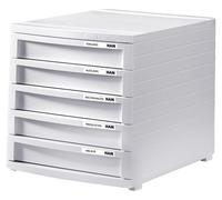 HAN 1505-12 HAN Schubladenbox Contur weiß DIN B4 mit 5 Schubladen