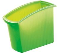 HAN 1x Papelera MONDO translúcida verde, 18 litros, estable, plástico | Fabricado en Alemania, 194x450x345 mm, inserto para cubo de basura, oficina, cocina, reciclaje, separación de residuos