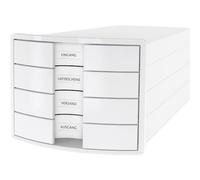 HAN Caja Impuls, 4 cajones cerrados, DIN A4/C4, blanco