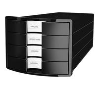 Han cajones caja Impuls, DIN A4/C4, 4 cajones cerrados, negro