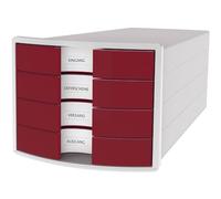 Han cajones caja Impuls, DIN A4/C4, 4 cajones cerrados, rojo