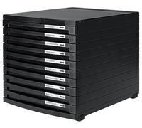 HAN Unidad de almacenamiento de escritorio Contur B4, 10 cajones cerrados, negro