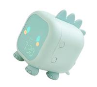 HANABASS 1pieza Reloj Despertador LED Infantil con Luz Nocturna USB Temporizador de Siesta y Sonidos para Dormir Lámpara de Silicona Verde para Bebés