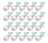 HANABASS 20 Piezas Clips de Papel con Forma de Rosa Organizador de Documentos para Planificador Marcador Oficina Escuela Scrapbooking Boda