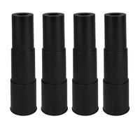 HANABASS 4 Piezas Funda Protectora de Plástico Negro para Cilindro de Elevación de Gas de Silla de Oficina, Diseño de Tres Secciones, Instalación Fácil y Compatible Varios Tamaños