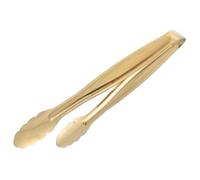 HANABASS 4 Piezas Pinzas para Servir Comida de Acero Inoxidable Doradas de 15 Cm, Mini Pinzas para Cubitos de Hielo y Pan, Multiusos y Fáciles de Llevar para Buffet y Barra