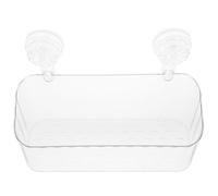 HANABASS Estante de Baño Ventosa Transparente, Tamaño Grande, sin Taladro, Organizador Adhesivo para Ducha y Baño, Portacepillos, Estante Montado en Pared, Almacenaje Práctico