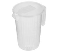 HANABASS Jarra de Limpiar Medidora Tapa Plástico Blanco de 2000 Ml de Deslizante, Fácil y Adecuado para Repostería y Cocinas Comerciales Reutilizable