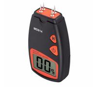 HANABASS Medidor de Humedad para Madera Cuatro Sondas, Negro | Detección por Resistencia, Retención de Datos, Carcasa de Plástico, Uso en Madera, Formato Portátil