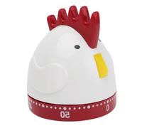 HANABASS Temporizador Mecánico sin Baterías con Diseño de Pollito Blanco de Baterías, Botón de Cocina Adecuado para Cocinar y Necesidades Personales, Obsequios
