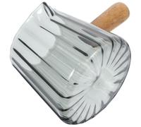 HANABASS Vidrio Jarra Medidora de 180ml con Asa de Madera para Espresso | Resistente al Calor, Vertido Cómodo de Leche y Café, para Restaurantes y Cafeterías