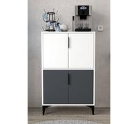 Hanah Home Ada 1402 Armario Multiusos Blanco y Antracita