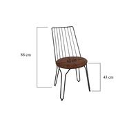 Hanah Home Ada 275 V2 - Juego de 2 Sillas de Estilo Bohemio en Negro