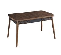 Hanah Home Amalfi Motif - Mesa de comedor extensible Nogal