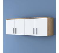 Hanah Home Armario de Pared Nogal y Blanco